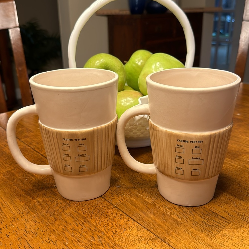 (2)Starbucks 2009 coffee mugs. 25oz. - Picture 2 of 6